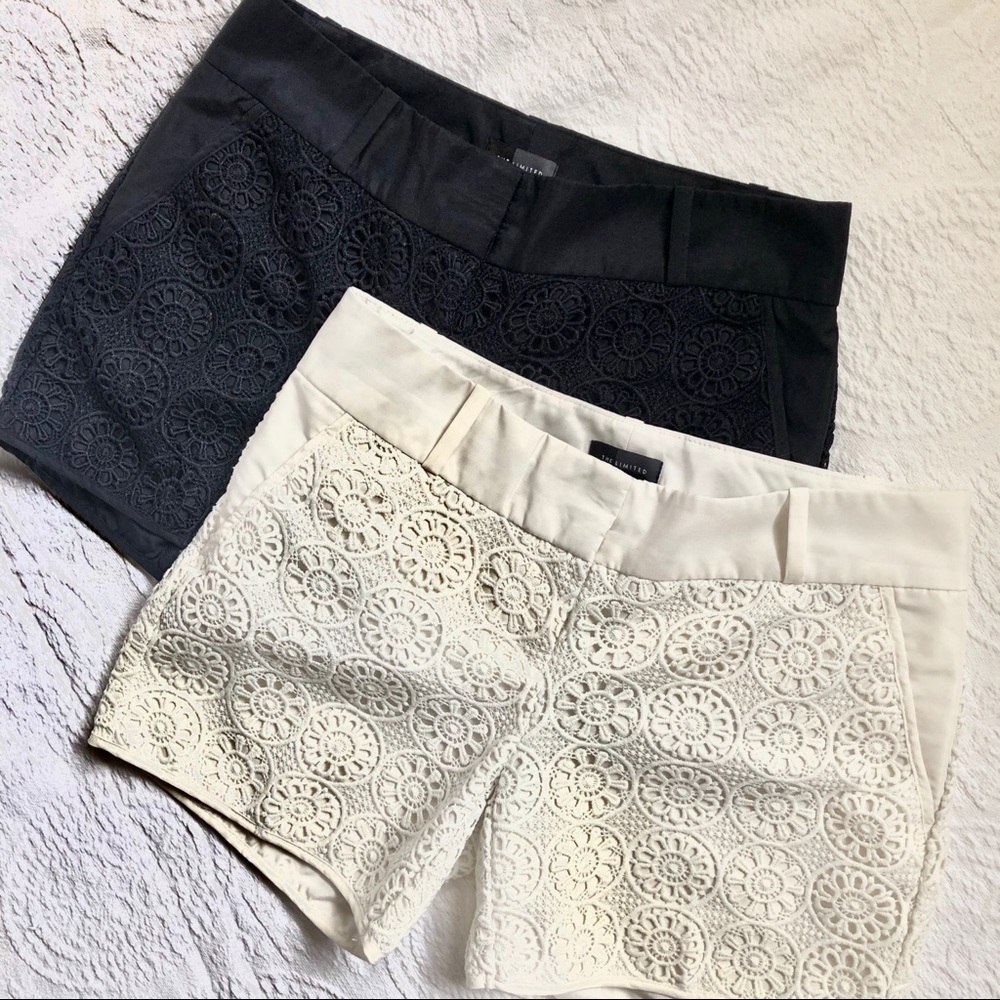 2 Pairs of Woven/embroidered shorts